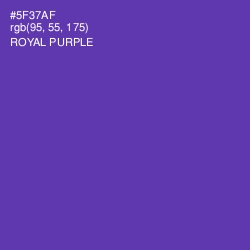 #5F37AF - Royal Purple Color Image